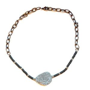 Druzy stone necklace